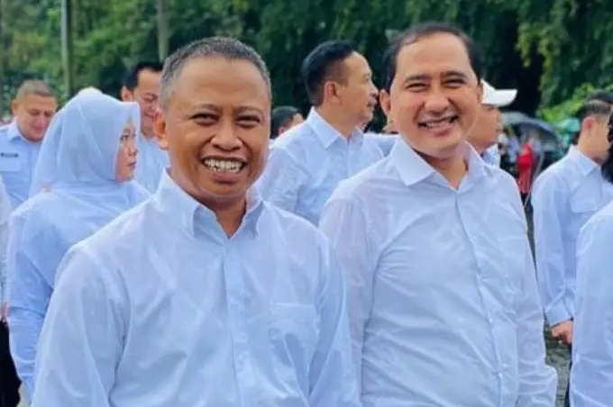 Wali Kota dan Wakil Wali Kota Depok periode 2025-2030 Supian Suri dan Chandra Ramansyah.