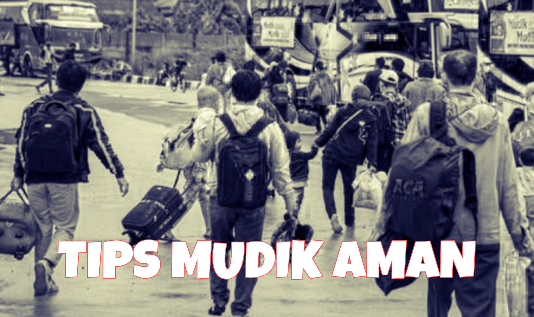 Ilustrasi mudik lebaran.