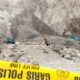 Lokasi longsor Gunung Kuda saat proses evakuasi korban oleh tim penyelamat