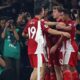 Selebrasi pemain Timnas Indonesia usai kalahkan China di Stadion Utama Gelora Bung Karno