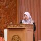 Anggota DPRD PKS Nuryuliani saat sampaikan aspirasi warga Sukatani soal banjir dalam rapat paripurna DPRD Depok