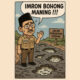 Karikatur jalan rusak yang tak kunjung diperbaiki