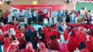 Ribuan warga Depok mengikuti jalan sehat HUT ke-80 RI bersama Haji Sarmili dan Wali Kota Depok
