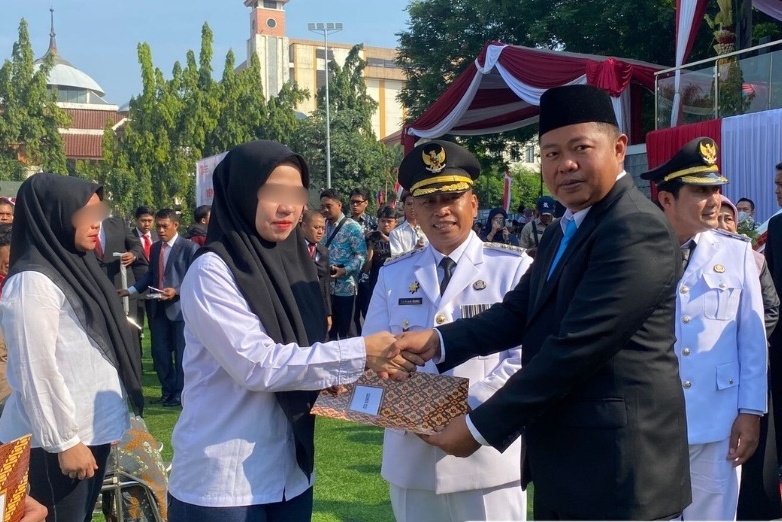 warga binaan Rutan Depok mendapat remisi HUT ke-80 RI