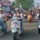 Wali Kota Depok Supian Suri bersama komunitas sepeda motor dalam Riding Merah Putih