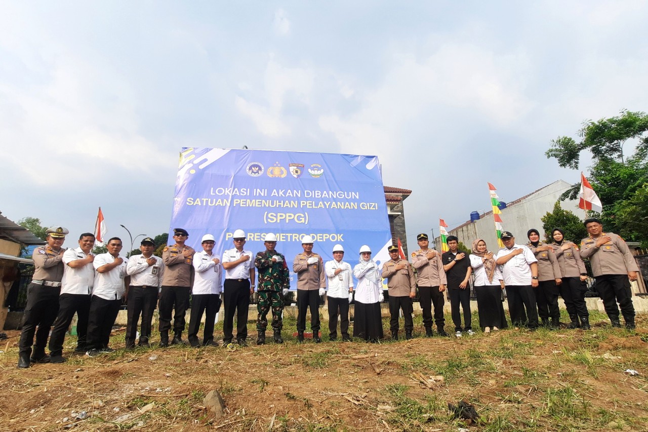Groundbreaking SPGG Polres Metro Depok mendukung program makan bergizi gratis anak