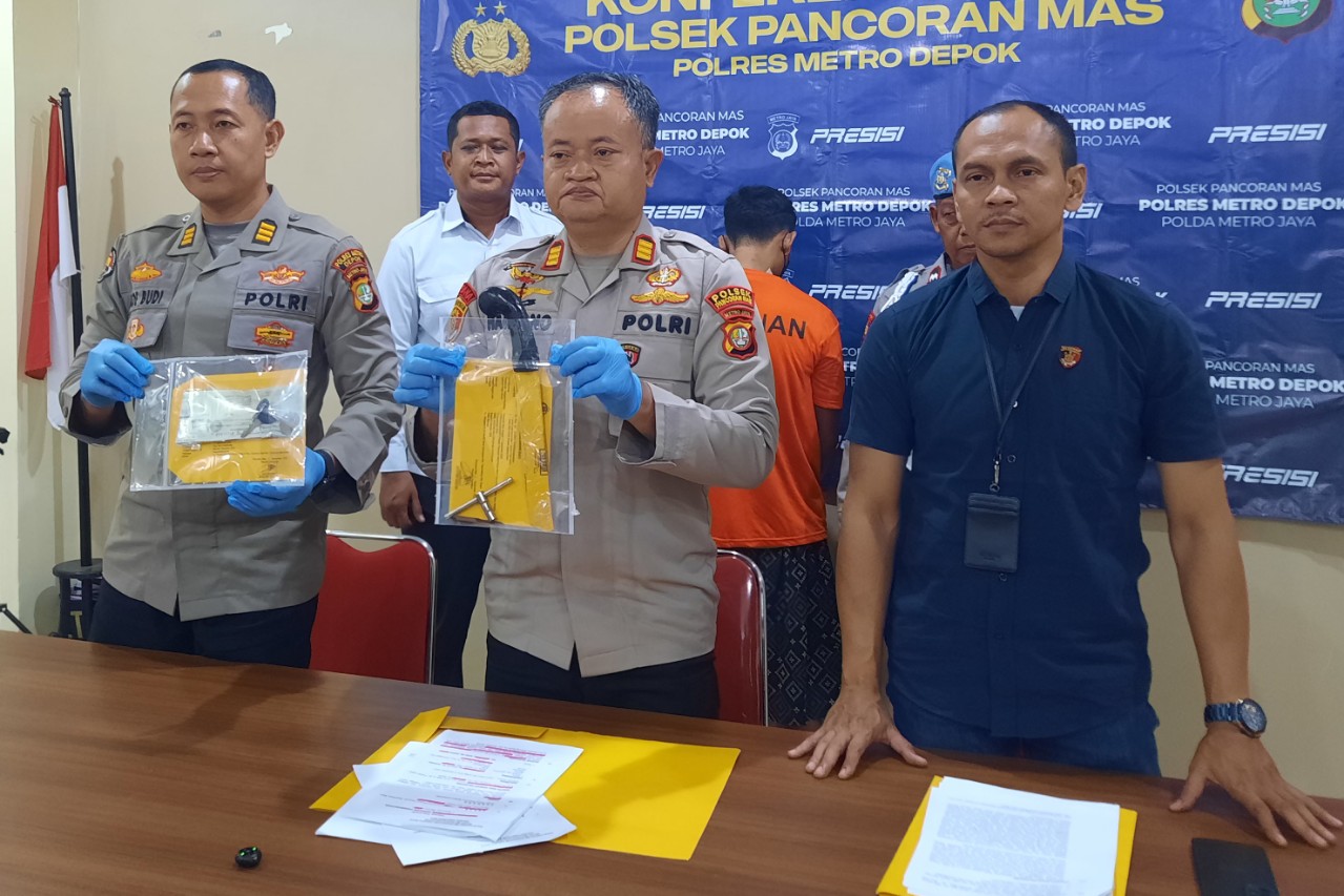 Tersangka residivis curanmor RS saat diamankan polisi di Depok