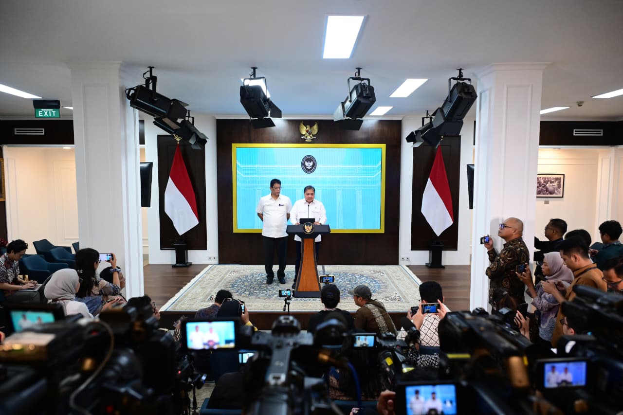 Konferensi Pers, Menteri Koordinator Bidang Perekonomian, Airlangga Hartarto