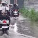 Genangan air di Jalan Mandor Samin, Kota Depok