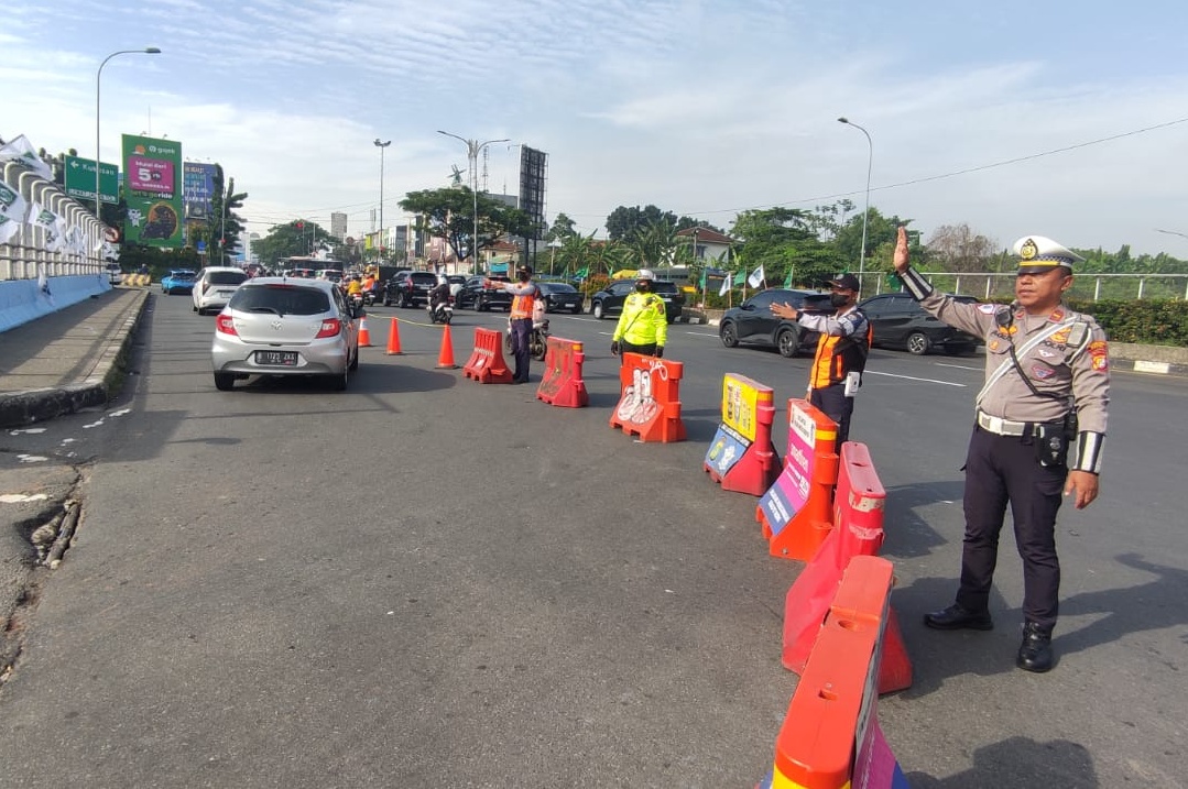 Penerapan rekayasa lalu lintas di Exit Tol Margonda 1