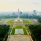 Tempat wisata Monas di Jakarta dipadati pengunjung