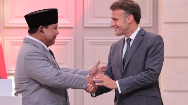 Presiden Prabowo Subianto dan Presiden Macron