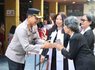 Pengamanan Ibadah Kenaikan Isa Almasih Kota Depok