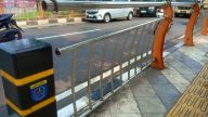 Besi pagar pembatas Taman SeCAWAN Kota Depok hilang
